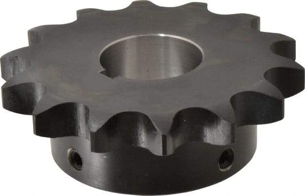 Browning - 14 Teeth, 3/4" Chain Pitch, Chain Size 60, Finished Bore Sprocket - 1-1/4" Bore Diam, 3.371" Pitch Diam, 3.74" Outside Diam - Eagle Tool & Supply