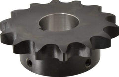 Browning - 14 Teeth, 3/4" Chain Pitch, Chain Size 60, Finished Bore Sprocket - 1-1/4" Bore Diam, 3.371" Pitch Diam, 3.74" Outside Diam - Eagle Tool & Supply