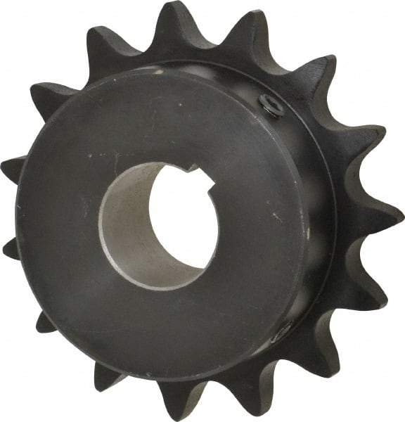 Browning - 15 Teeth, 3/4" Chain Pitch, Chain Size 60, Finished Bore Sprocket - 1-1/8" Bore Diam, 3.607" Pitch Diam, 3.98" Outside Diam - Eagle Tool & Supply