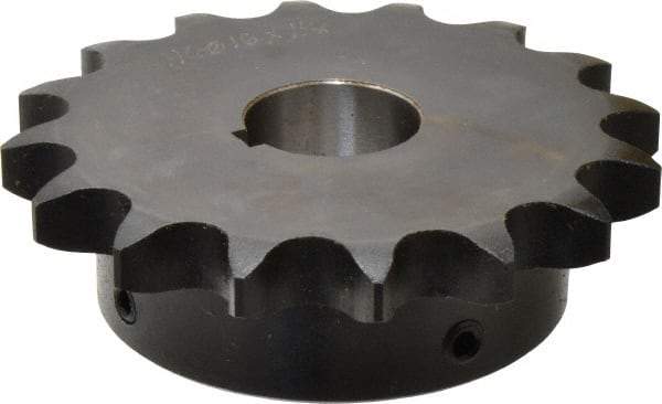 Browning - 16 Teeth, 3/4" Chain Pitch, Chain Size 60, Finished Bore Sprocket - 1-1/8" Bore Diam, 3-27/32" Pitch Diam, 4.22" Outside Diam - Eagle Tool & Supply