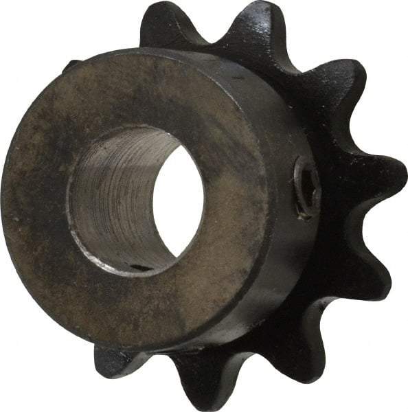 Browning - 11 Teeth, 3/8" Chain Pitch, Chain Size 35, Finished Bore Sprocket - 1/2" Bore Diam, 1.331" Pitch Diam, 1-1/2" Outside Diam - Eagle Tool & Supply