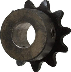 Browning - 11 Teeth, 3/8" Chain Pitch, Chain Size 35, Finished Bore Sprocket - 1/2" Bore Diam, 1.331" Pitch Diam, 1-1/2" Outside Diam - Eagle Tool & Supply