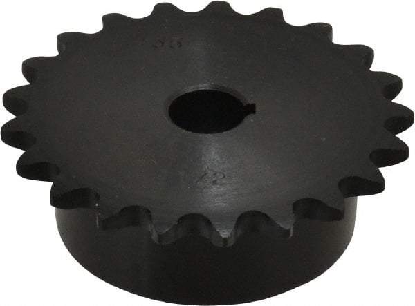 Browning - 21 Teeth, 3/8" Chain Pitch, Chain Size 35, Finished Bore Sprocket - 1/2" Bore Diam, 2.516" Pitch Diam, 2.7" Outside Diam - Eagle Tool & Supply