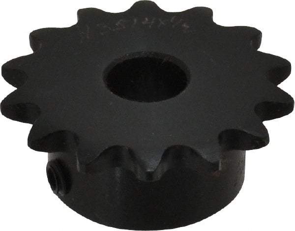 Browning - 14 Teeth, 3/8" Chain Pitch, Chain Size 35, Finished Bore Sprocket - 1/2" Bore Diam, 1.685" Pitch Diam, 1.87" Outside Diam - Eagle Tool & Supply
