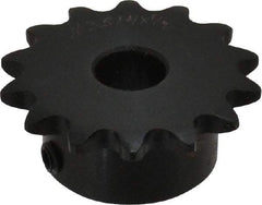 Browning - 14 Teeth, 3/8" Chain Pitch, Chain Size 35, Finished Bore Sprocket - 1/2" Bore Diam, 1.685" Pitch Diam, 1.87" Outside Diam - Eagle Tool & Supply