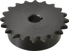 Browning - 20 Teeth, 1/2" Chain Pitch, Chain Size 41, Finished Bore Sprocket - 5/8" Bore Diam, 3.196" Pitch Diam, 3.45" Outside Diam - Eagle Tool & Supply
