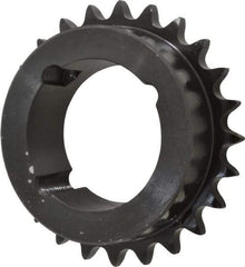 Browning - 24 Teeth, 1/2" Chain Pitch, Chain Size 40, TB Bushed Sprocket - 3.831" Pitch Diam, 4.1" Outside Diam - Eagle Tool & Supply