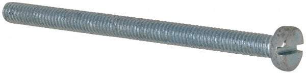 Value Collection - M3x0.50, 40mm Length Under Head Slotted Drive Machine Screw - Cheese Head, Grade 4.8 Steel, Zinc-Plated Finish, Without Washer - Eagle Tool & Supply