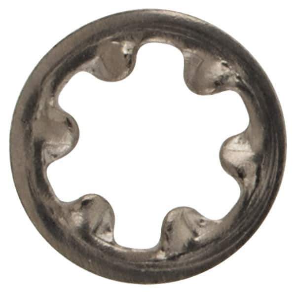 Value Collection - #2 Screw, 0.095" ID, Stainless Steel Internal Tooth Lock Washer - 0.2" OD, Grade 18-8 - Eagle Tool & Supply