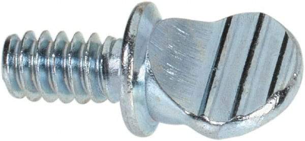 Value Collection - #6-32 Oval Shoulder Steel Thumb Screw - 1/4" OAL, 0.29" Head Height, Zinc-Plated Finish - Eagle Tool & Supply