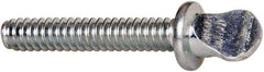 Value Collection - #6-32 Oval Shoulder Steel Thumb Screw - 3/4" OAL, 0.29" Head Height, Zinc-Plated Finish - Eagle Tool & Supply