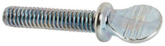 Value Collection - #8-32 Oval Shoulder Steel Thumb Screw - 1" OAL, 0.3" Head Height, Zinc-Plated Finish - Eagle Tool & Supply