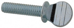 Value Collection - 5/16-18 Oval Shoulder Steel Thumb Screw - 1-1/4" OAL, 0.67" Head Height, Zinc-Plated Finish - Eagle Tool & Supply