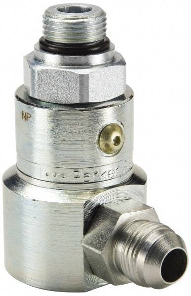 Parker - 1-5/16-12 Male ORB to Male JIC Steel Hydraulic Hose Male ORB To Male JIC Swivel - 5,000 psi - Eagle Tool & Supply