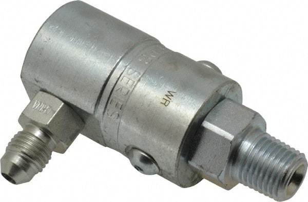 Parker - 1/4 NPTF to SAE(JIC) Steel Hydraulic Hose Male NPT to Male JIC Fitting - 5,000 psi - Eagle Tool & Supply