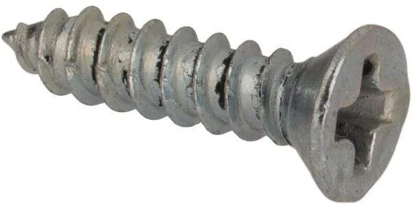 Value Collection - #2 Flat Head Phillips Sheet Metal Screw - Steel, 3/8" OAL, AISI 1016, ASME B18.6.3, ASME B18.6.4 & SAE J933, Grade 1016-1024 - Eagle Tool & Supply