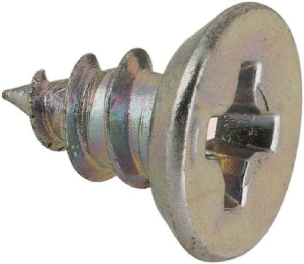 Value Collection - #6 Flat Head Phillips Sheet Metal Screw - Steel, 1/4" OAL, AISI 1016, ASME B18.6.3, ASME B18.6.4 & SAE J933, Grade 1016-1024 - Eagle Tool & Supply