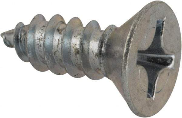 Value Collection - #12 Flat Head Phillips Sheet Metal Screw - Steel, 5/8" OAL, AISI 1016, ASME B18.6.3, ASME B18.6.4 & SAE J933, Grade 1016-1024 - Eagle Tool & Supply