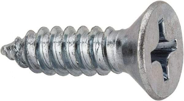 Value Collection - #14 Flat Head Phillips Sheet Metal Screw - Steel, 7/8" OAL, AISI 1016, ASME B18.6.3, ASME B18.6.4 & SAE J933, Grade 1016-1024 - Eagle Tool & Supply
