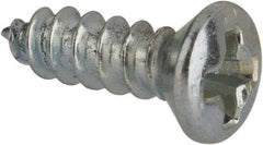 Value Collection - #4 Oval Head Phillips Sheet Metal Screw - Steel, 3/8" OAL, AISI 1016, ANSI/ASME B18.6.4, ASME B18.6.3 & SAE J933, Grade 1016-1024 - Eagle Tool & Supply