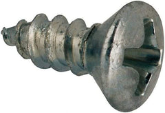 Value Collection - #6 Oval Head Phillips Sheet Metal Screw - Steel, 3/8" OAL, AISI 1016, ANSI/ASME B18.6.4, ASME B18.6.3 & SAE J933, Grade 1016-1024 - Eagle Tool & Supply