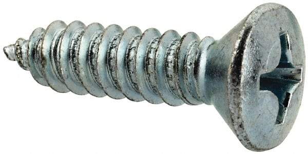Value Collection - #14 Oval Head Phillips Sheet Metal Screw - Steel, 1" OAL, AISI 1016, ANSI/ASME B18.6.4, ASME B18.6.3 & SAE J933, Grade 1016-1024 - Eagle Tool & Supply