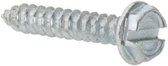 Value Collection - #4 Hex Washer Head Slotted Sheet Metal Screw - Steel, 5/8" Length Under Head, AISI 1016, ASME B18.6.3, ASME B18.6.4 & SAE J933, Grade 1016-1024 - Eagle Tool & Supply
