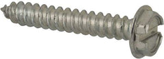 Value Collection - #4 Hex Washer Head Slotted Sheet Metal Screw - Steel, 3/4" Length Under Head, AISI 1016, ASME B18.6.3, ASME B18.6.4 & SAE J933, Grade 1016-1024 - Eagle Tool & Supply