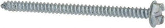 Value Collection - #6 Hex Washer Head Slotted Sheet Metal Screw - Steel, 2" Length Under Head, AISI 1016, ASME B18.6.3, ASME B18.6.4 & SAE J933, Grade 1016-1024 - Eagle Tool & Supply