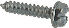 Value Collection - #7 Hex Washer Head Slotted Sheet Metal Screw - Steel, 3/4" Length Under Head, AISI 1016, ASME B18.6.3, ASME B18.6.4 & SAE J933, Grade 1016-1024 - Eagle Tool & Supply