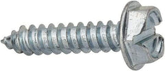 Value Collection - #10 Hex Washer Head Slotted Sheet Metal Screw - Steel, 7/8" Length Under Head, AISI 1016, ASME B18.6.3, ASME B18.6.4 & SAE J933, Grade 1016-1024 - Eagle Tool & Supply