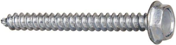 Value Collection - #6 Hex Washer Head Sheet Metal Screw - Steel, 1-1/4" Length Under Head, AISI 1016, ASME B18.6.3, ASME B18.6.4 & SAE J933, Grade 1016-1024 - Eagle Tool & Supply