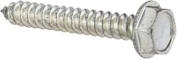 Value Collection - #10 Hex Washer Head Sheet Metal Screw - Steel, 1-1/4" Length Under Head, AISI 1016, ASME B18.6.3, ASME B18.6.4 & SAE J933, Grade 1016-1024 - Eagle Tool & Supply