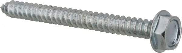 Value Collection - #10 Hex Washer Head Sheet Metal Screw - Steel, 2" Length Under Head, AISI 1016, ASME B18.6.3, ASME B18.6.4 & SAE J933, Grade 1016-1024 - Eagle Tool & Supply