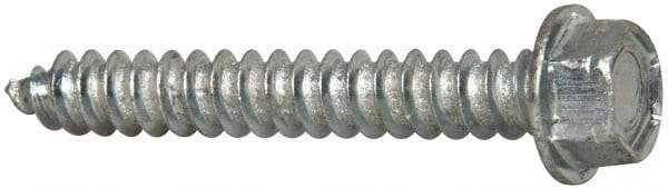 Value Collection - #12 Hex Washer Head Sheet Metal Screw - Steel, 1-1/2" Length Under Head, AISI 1016, ASME B18.6.3, ASME B18.6.4 & SAE J933, Grade 1016-1024 - Eagle Tool & Supply