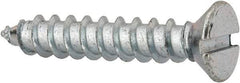 Value Collection - #12 Flat Head Slotted Sheet Metal Screw - Steel, 1-1/4" OAL, AISI 1016, ASME B18.6.3, ASME B18.6.4 & SAE J933, Grade 1016-1024 - Eagle Tool & Supply