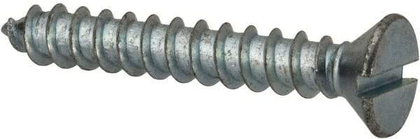 Value Collection - #12 Flat Head Slotted Sheet Metal Screw - Steel, 1-1/2" OAL, AISI 1016, ASME B18.6.3, ASME B18.6.4 & SAE J933, Grade 1016-1024 - Eagle Tool & Supply