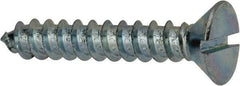 Value Collection - #14 Flat Head Slotted Sheet Metal Screw - Steel, 1-1/2" OAL, AISI 1016, ASME B18.6.3, ASME B18.6.4 & SAE J933, Grade 1016-1024 - Eagle Tool & Supply