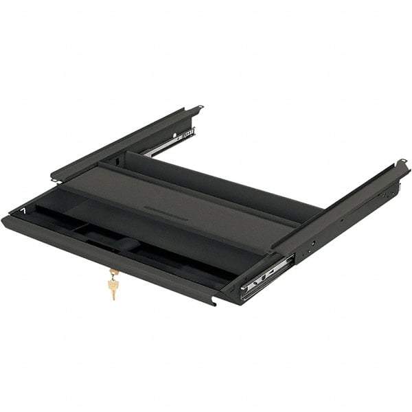 Hon - Metal Center Drawer Desk - 19" Wide x 14-3/4" Deep x 3" High, Charcoal - Eagle Tool & Supply