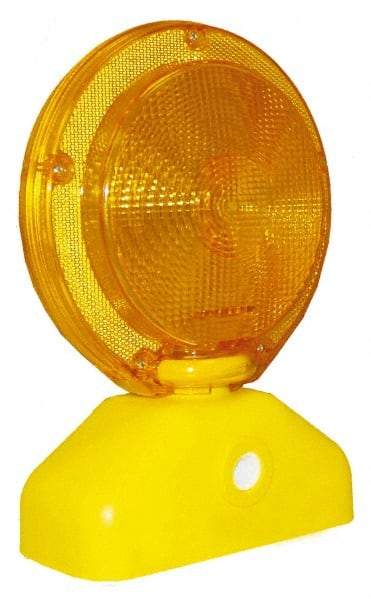PRO-SAFE - 10-1/2" High Barricade Light - 1.3 Lb, Yellow Case & Amber Lens - Eagle Tool & Supply