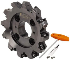 Kennametal - 8" Cut Diam, 2-1/2" Arbor Hole, 8mm Max Depth of Cut, 45° Indexable Chamfer & Angle Face Mill - 12 Inserts, HNPJ 1307... Insert, Right Hand Cut, 12 Flutes, Through Coolant, Series Dodeka Max - Eagle Tool & Supply