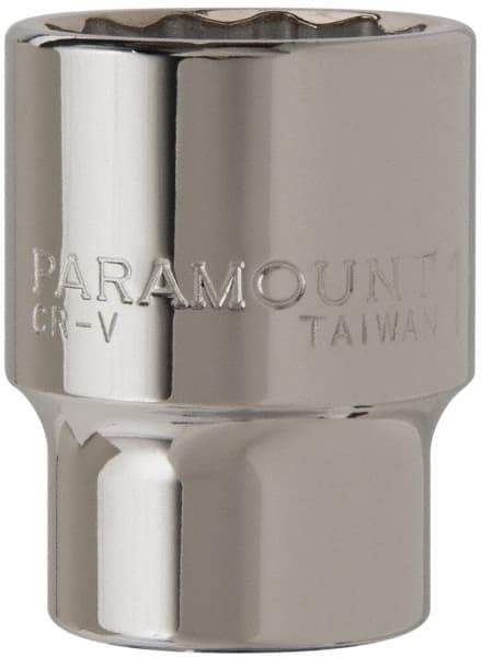 Paramount - 1-1/4", 3/4" Drive, Standard Hand Socket - 12 Points, 2-5/16" OAL - Eagle Tool & Supply