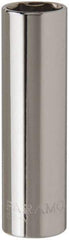 Paramount - 1/2" Drive, Deep Hand Socket - 6 Points, 3-3/32" OAL, Steel, Chrome Finish - Eagle Tool & Supply