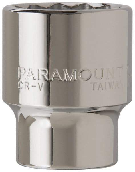 Paramount - 1-3/8", 3/4" Drive, Standard Hand Socket - 12 Points, 2-5/16" OAL - Eagle Tool & Supply