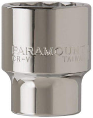 Paramount - 1-3/8", 3/4" Drive, Standard Hand Socket - 12 Points, 2-5/16" OAL - Eagle Tool & Supply