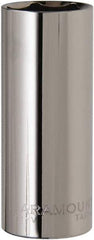 Paramount - 1/2" Drive, Deep Hand Socket - 6 Points, 3-3/32" OAL, Steel, Chrome Finish - Eagle Tool & Supply