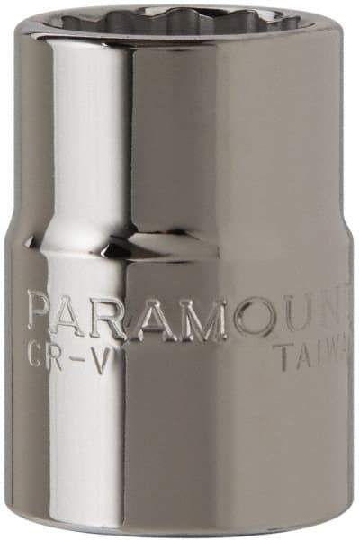 Paramount - 3/4" Drive, Standard Hand Socket - 12 Points, 2" OAL, Steel, Chrome Finish - Eagle Tool & Supply