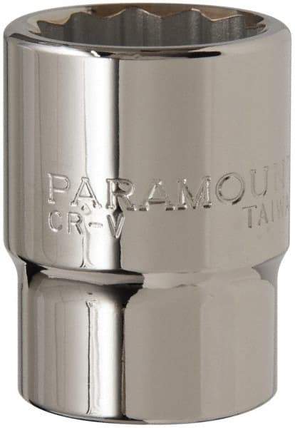 Paramount - 3/4" Drive, Standard Hand Socket - 12 Points, 2-5/16" OAL, Steel, Chrome Finish - Eagle Tool & Supply