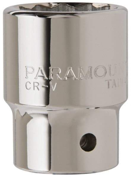 Paramount - 3/4" Drive, Standard Hand Socket - 12 Points, 2-13/32" OAL, Steel, Chrome Finish - Eagle Tool & Supply