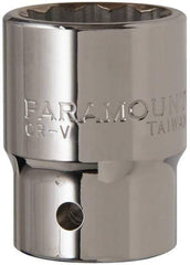 Paramount - 1-1/8", 3/4" Drive, Standard Hand Socket - 12 Points, 2-13/64" OAL - Eagle Tool & Supply